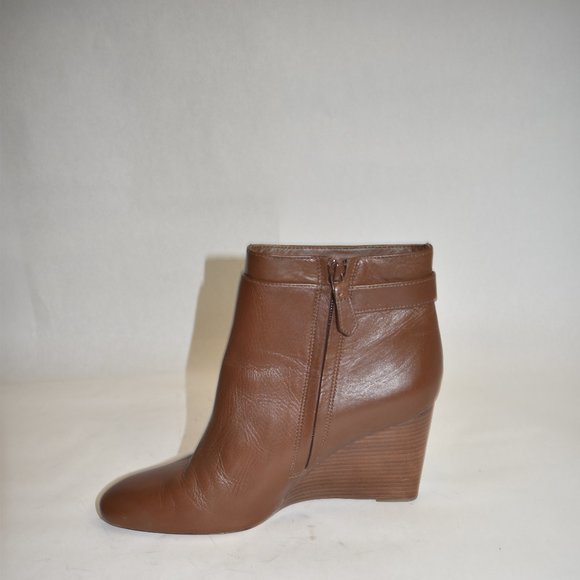 Tory Burch Sophia Wedge Heel Bootie Brown Size 11 - Picture 4 of 10